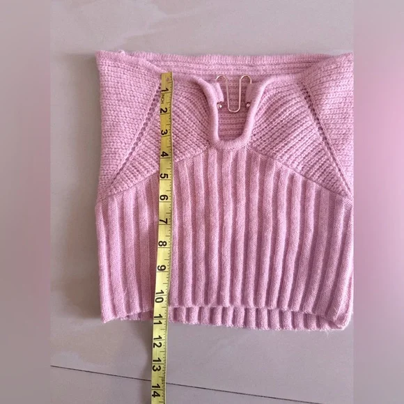 Commense Soft Pink Ribbed Knit Top size M - Picture 3 of 6